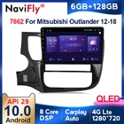 NaviFly 7862 QLED экран 1280*720 Android 10,0 для Mitsubishi Outlander 3 2012 - 2018 автомобильное радио мультимедийный видеоплеер Carplay