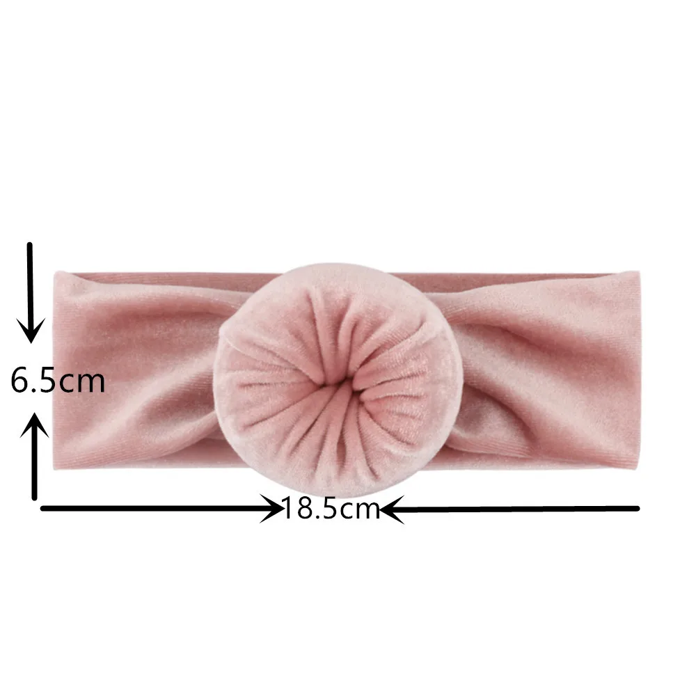 Бархатные повязки для волос с пончиками и тюрбаном маленьких девочек головная