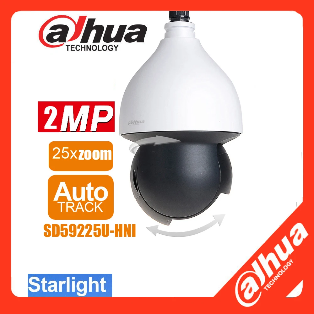 

Original Dahua Auto-tracking and IVS PTZ camera SD59225U-HNI H.265 PoE IR 150m night vision DH-SD59225U-HNI DHI-SD59225U-HNI