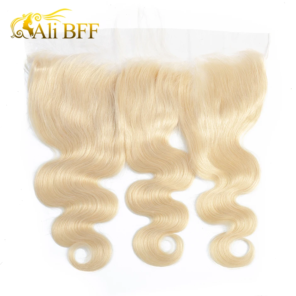ALI BFF 613 Blonde bundle s с фронтальным бразильским объемным волном Remy человеческие волосы