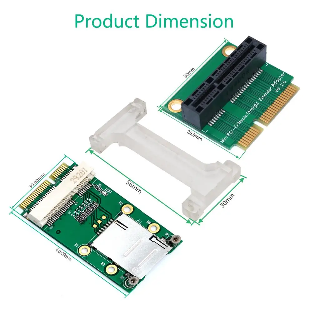 Мини адаптер PCI E с слотом для sim карты (вертикальная установка) 3G/4G WWAN LTE GPS