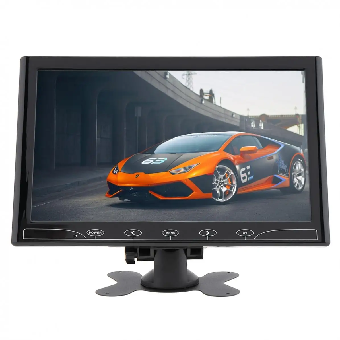 10,1 дюймов 16:9 HD 1024*600 TFT lcd цветной автомобильный монитор заднего вида 2 видео вход DVD VCD подголовник Поддержка аудио видео HDMI VGA