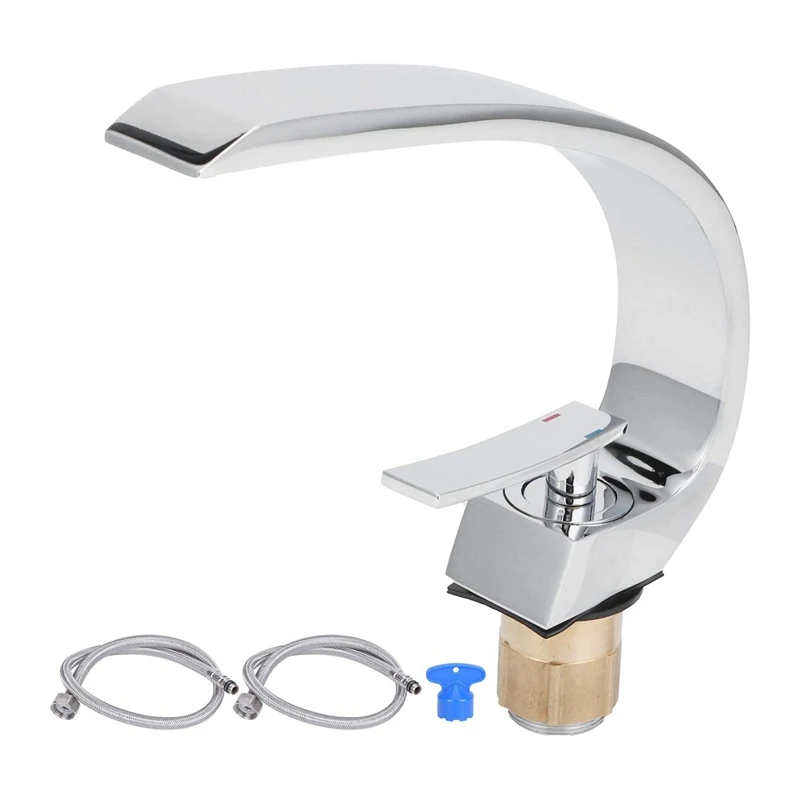 

Смесители для раковины Φ смеситель для раковины с одним отверстием смеситель для горячей и холодной воды современный полностью медный хром...