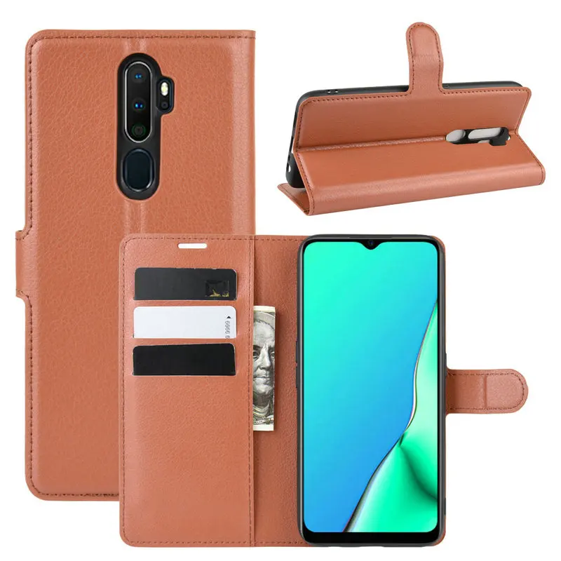 Для Oppo A9 2020 Роскошный кожаный чехол книжка для A5 6 5 &quotчехол телефона кошелек с