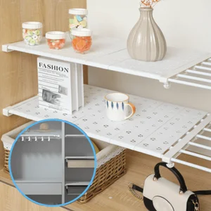 1 set closet dividers shelf drawer dividers and separators nail free retractable storage rack free global shipping