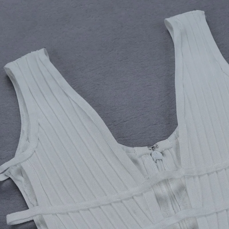 Женский комбинезон с открытой спиной VC Белый Вечерние дажный без рукавов