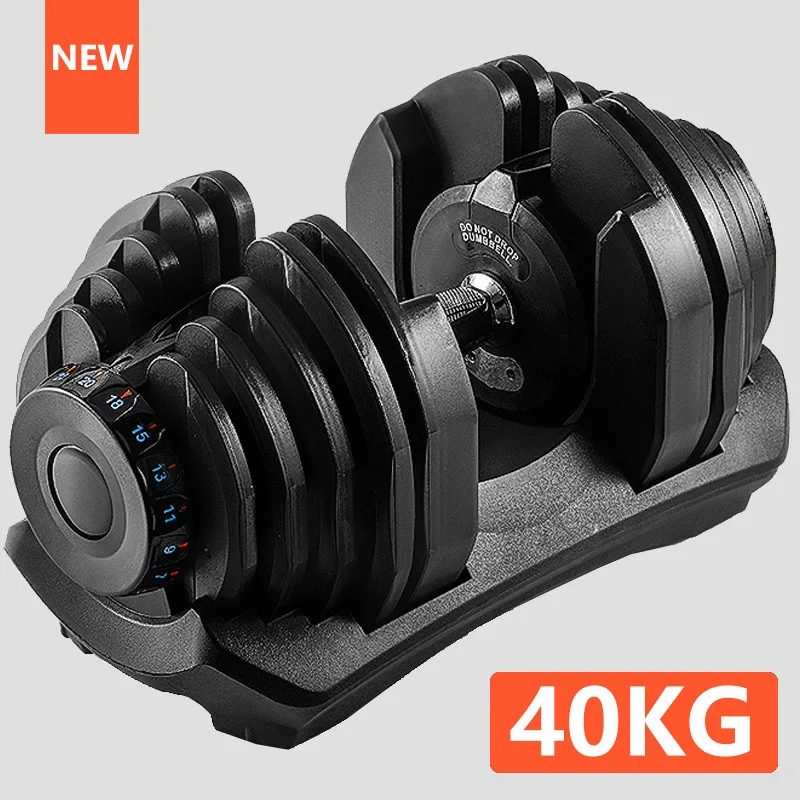 

40kg Fast Adjustable Dumbbell Automatic Men's Fitness Dumbbell Set Gym Equipment For Home Bodybuilding Pesas Rusas Arm Weights