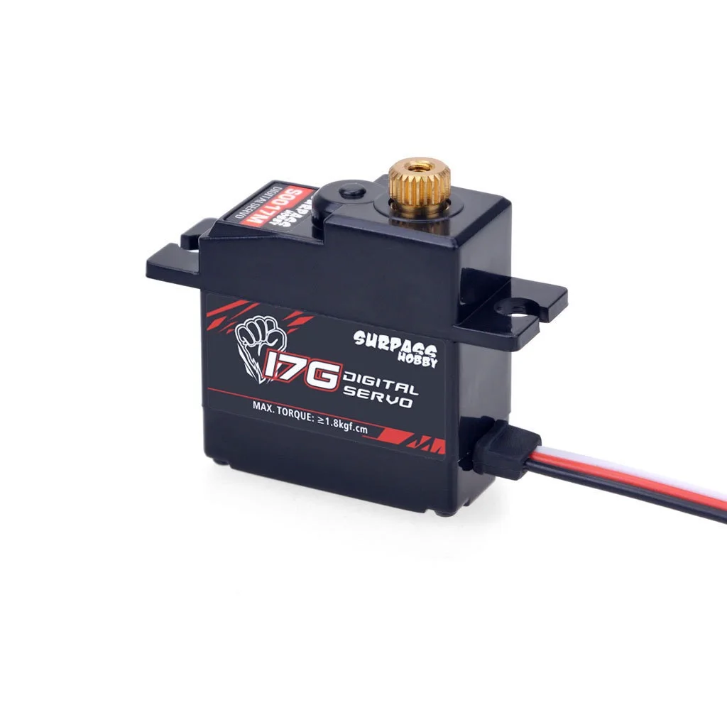 

1.5~1.8KG S0017M Micro Mini DC Servo 17g Metal Gear Digital Servo for 1/18 RC Plane Boat Car Replacement Accessories 4.8~6V