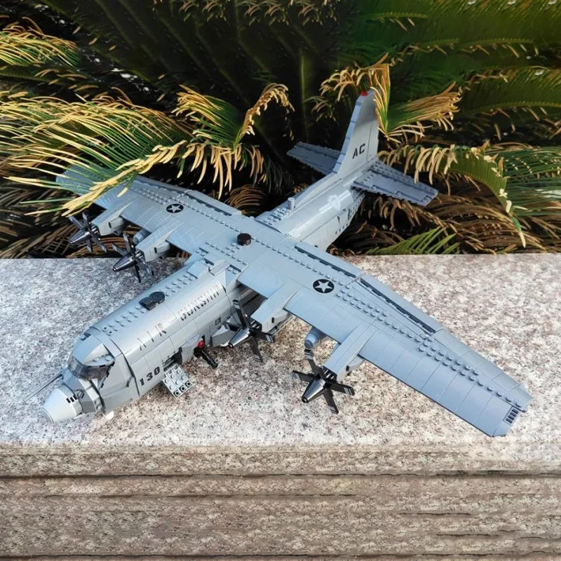Высокотехнологичный конструктор MOC 06023 AC130 боевой авиаармейский армейский боец