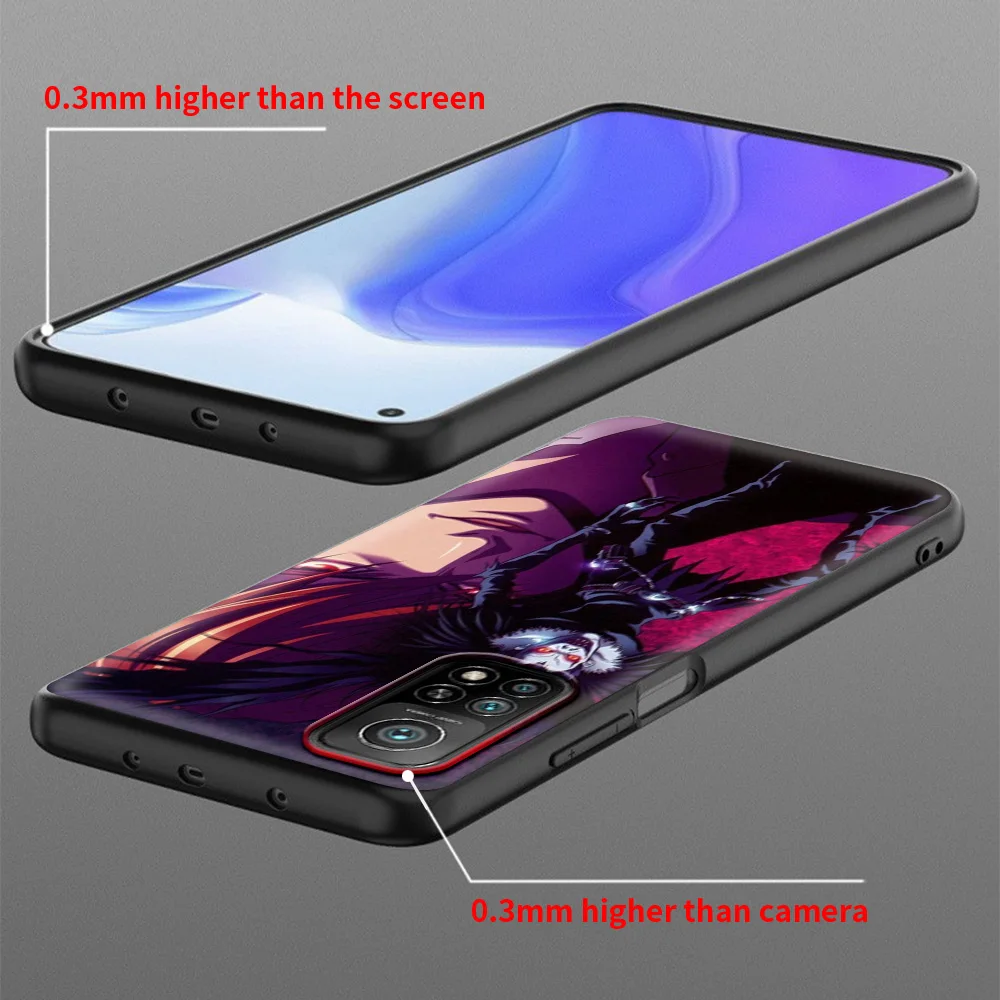 black soft cover for xiaomi mi poco x3 nfc 10t pro m3 11 note 10 lite 9 9t f3 a2 f1 silicone phone case anime death note fundas free global shipping