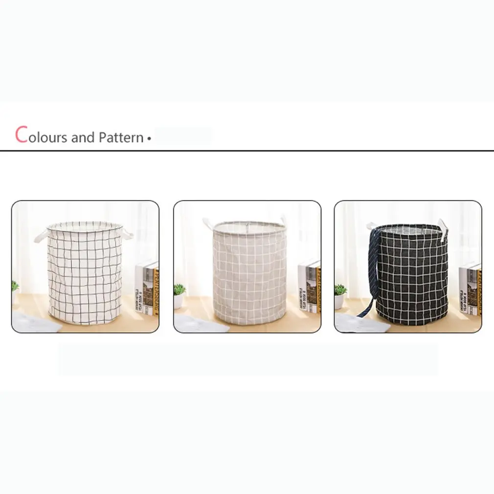 

Folding Laundry Basket Cartoon Storage Barrel Standing Toys Clothing Storage Bucket Laundry Organizer Holder Pouch Household
