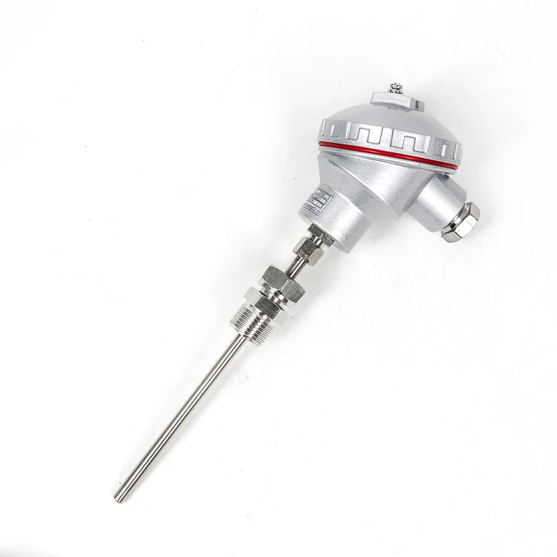 Высокотемпературный бронированный pt100 rtd датчик температуры с одним потоком 4 20