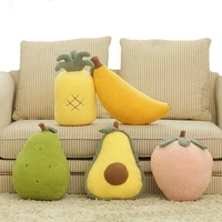 stuffed fruit avocado plushie pillow super soft lifelike pineapple pear strawberry bananas throw pillow sofa decor cushion