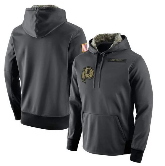 

Washington MEN Hoodies Sweatshirt Redskins Salute to Service Player Performance Anthracite Casual Hoodie American football S-3XL