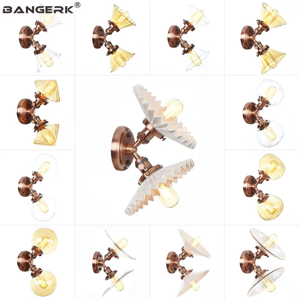 

Скандинавский современный светодиодный настенный светильник, промышленный Лофт, Декор, прикроватная настенная лампа, железное стекло, нас...