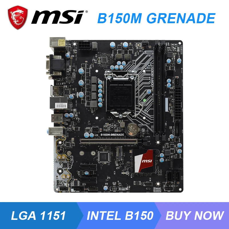 Настольная материнская плата для MSI B150M граната LGA1151 B150 M.2 DDR4 32 Гб оригинальная б/у