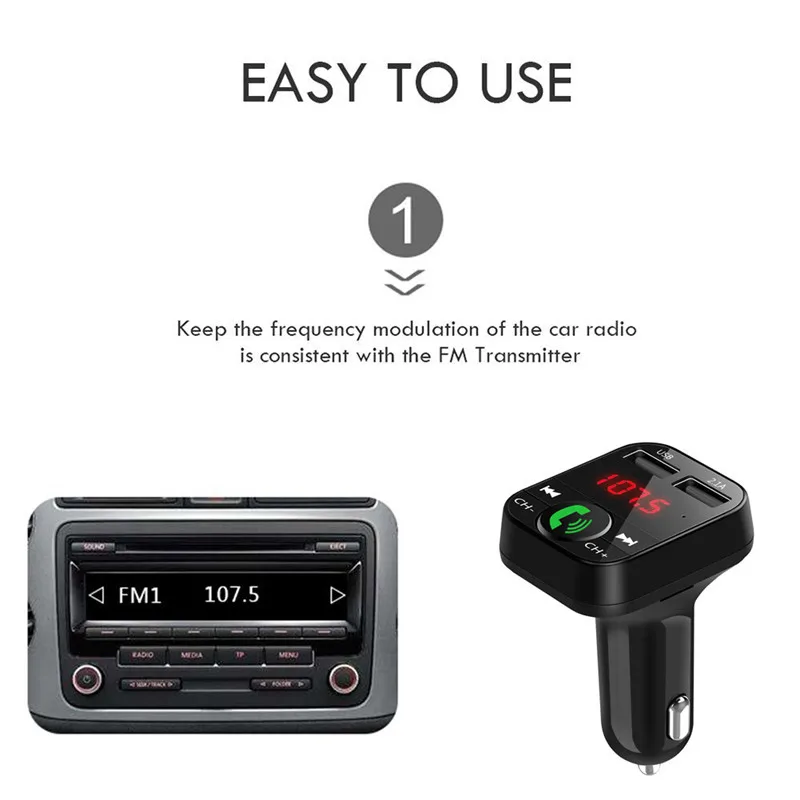 Fm-передатчик Aux модулятор Bluetooth Handsfree Car Kit беспроводной FM передатчик LCD MP3 плеер USB