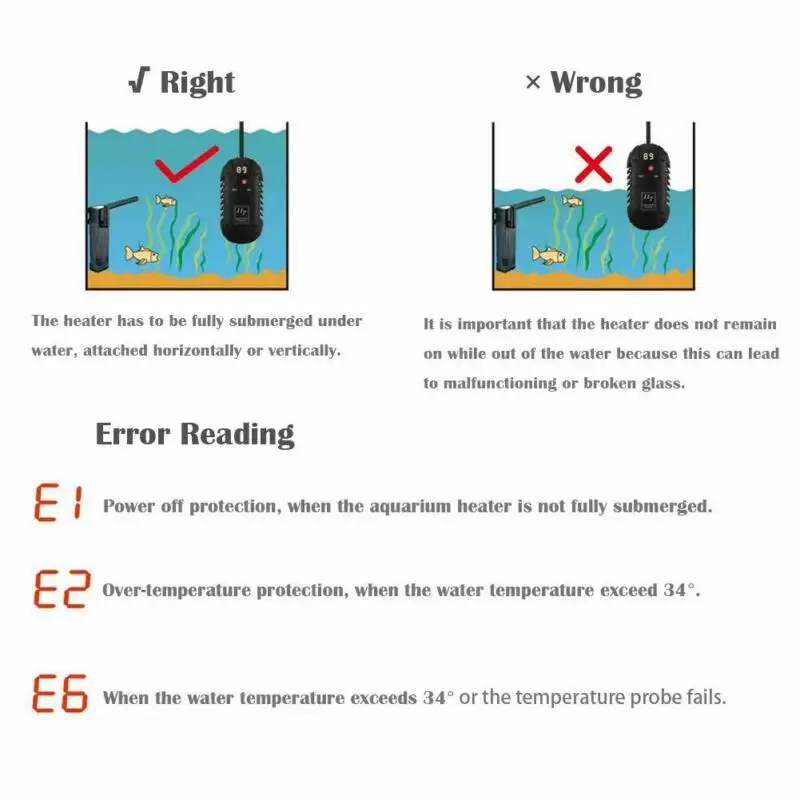Hoomall аквариум погружной автоматический стержень нагревателя воды