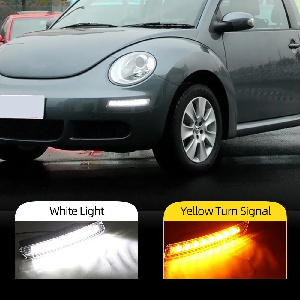 Автомобильная проблесковая 1 пара DRL Для VW Beetle 2006 2007 2008 2009 2010 светодиодный