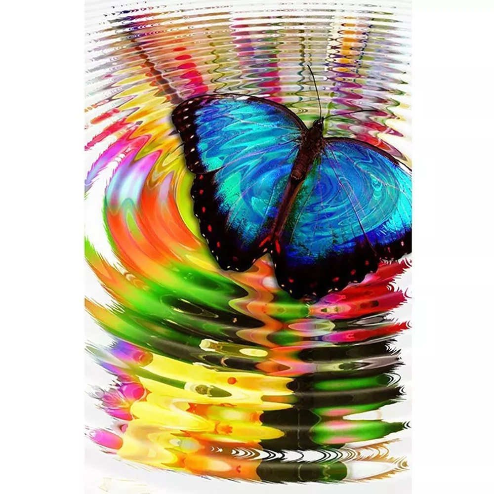

5D DIY Full Square Round Resin Diamond Painting "Water Wave Butterfly"Cross Stitch Embroidery Mosaic New Arrival Home Decoration