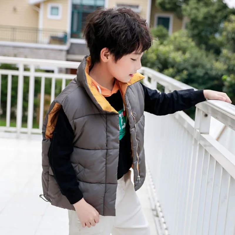 

Autumn Winter Children Vests Coats Baby Boys Girls Warm Waistcoats Kids Vest Solid Color Unisex Red Yellow Grey Color Unisex