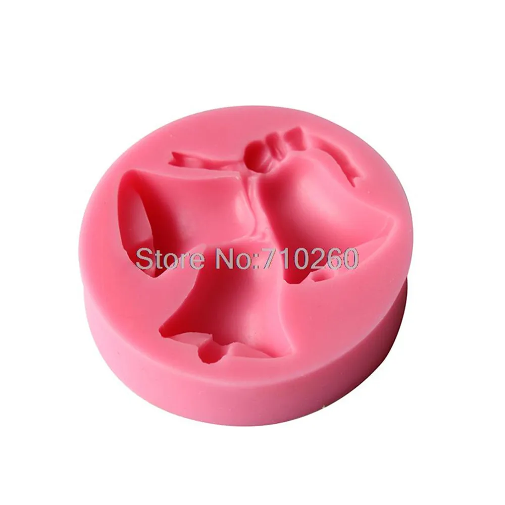 Рождественская серия силиконовая помадка в форме колокольчика 3D инструменты для