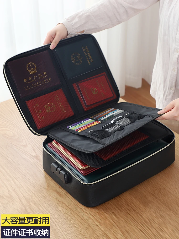 

Portable Reusable Storage Bags Clip Notes Credentials Handbag Charger Storage Bag Travel Book Bolsa Termica House Items BF50SB