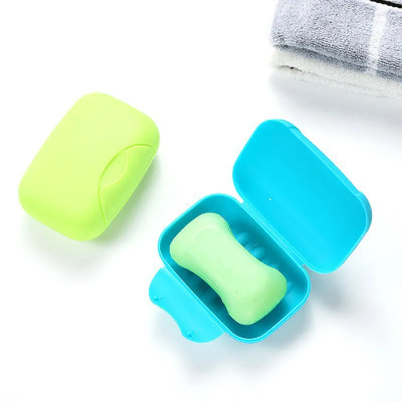 Портативный цветной пластиковый чехол для мыла контейнер мытья дома душа ванной