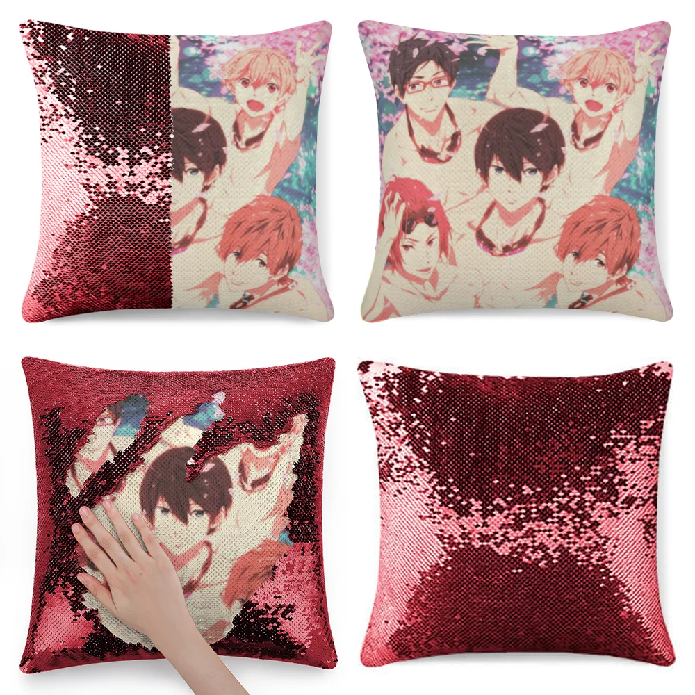 Бесплатно! Вечное лето наволочки с пайетками блеск Реверсивный декоративное