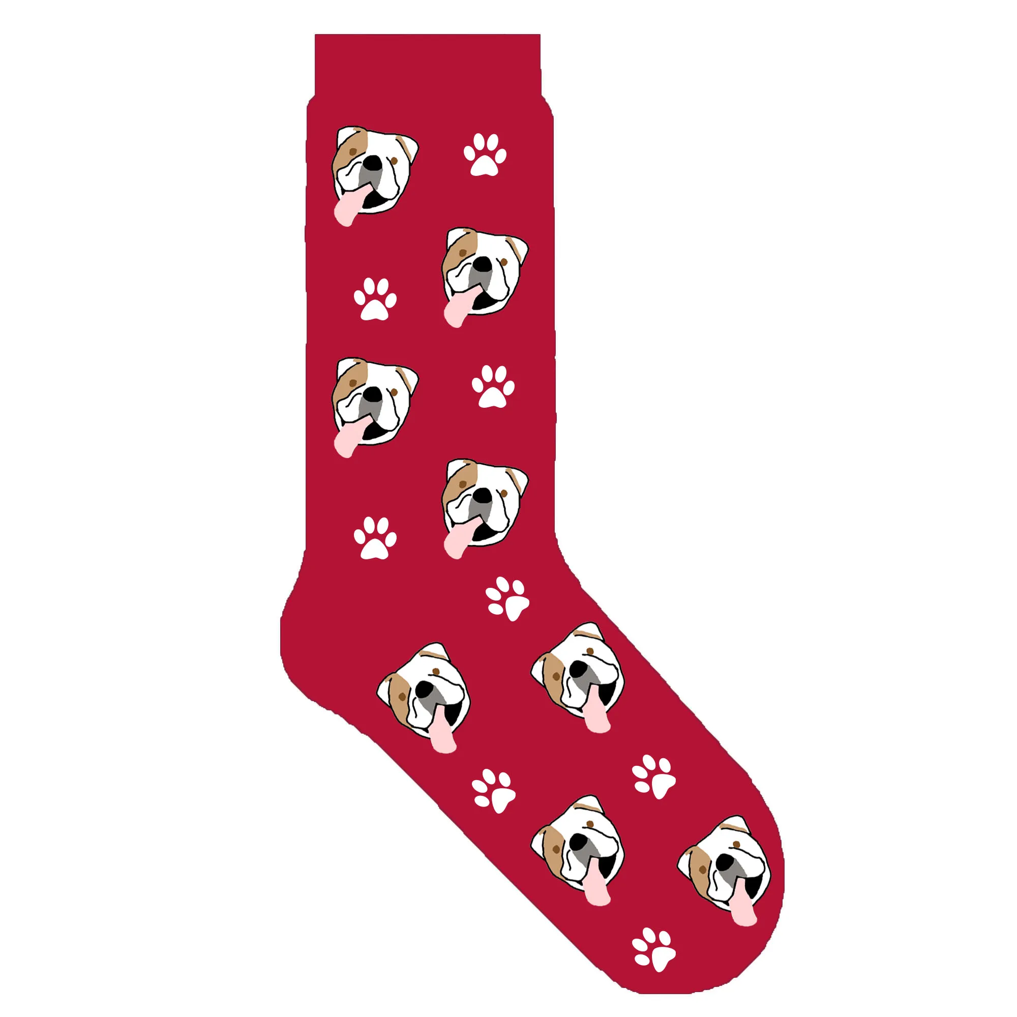 Bulldog paw sock Забавная собака породы бульдог, подарок, Веселые носки с бульдогом, оригинальная собака, тема, подарок для мамы, папы, 50 пара/лот, унисекс, ЕС, 38-44/ЕС, 35-39 - Цвет: Bulldog paw sock