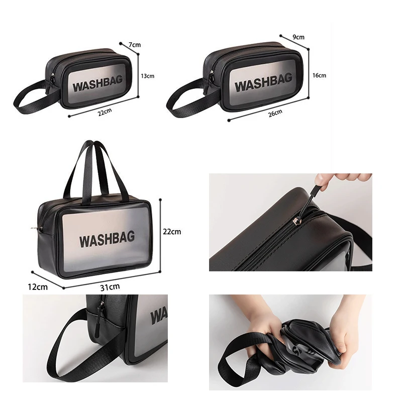 

Travel Waterproof Cosmetic Bag WASHBAG Women Zipper Makeup Bags Beauty Case Make Up Organizer Storage Bath Toiletry Wash Bag