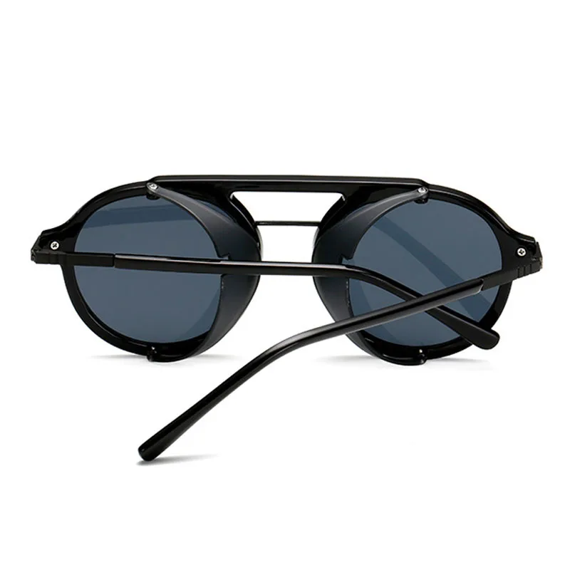 

Fashion Steampunk Sunglasses Round Shades Brand Designer Women Men Vintage Sun Glasses UV400 Eyewear Oculos de sol