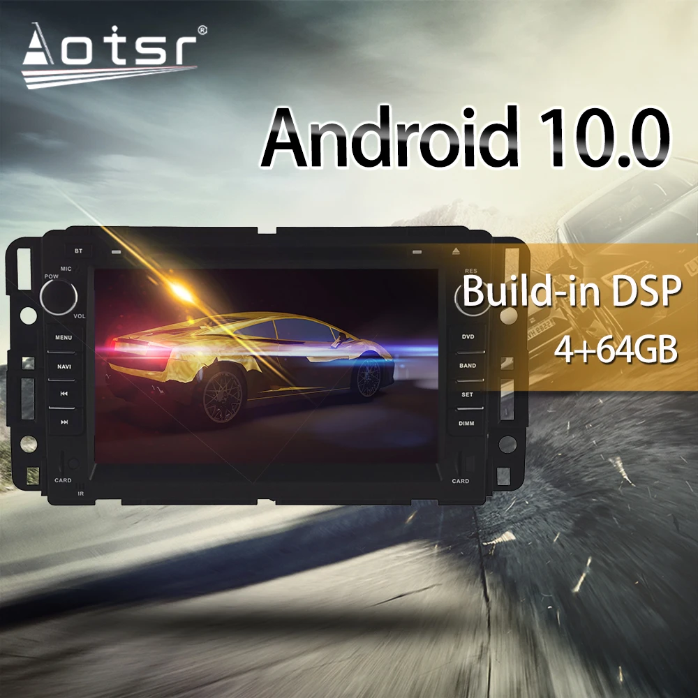 Автомобильный мультимедийный радиоплеер для GMC Yukon Tahoe 2007 2012 Стерео Android 10 DSP 7 &quotIPS