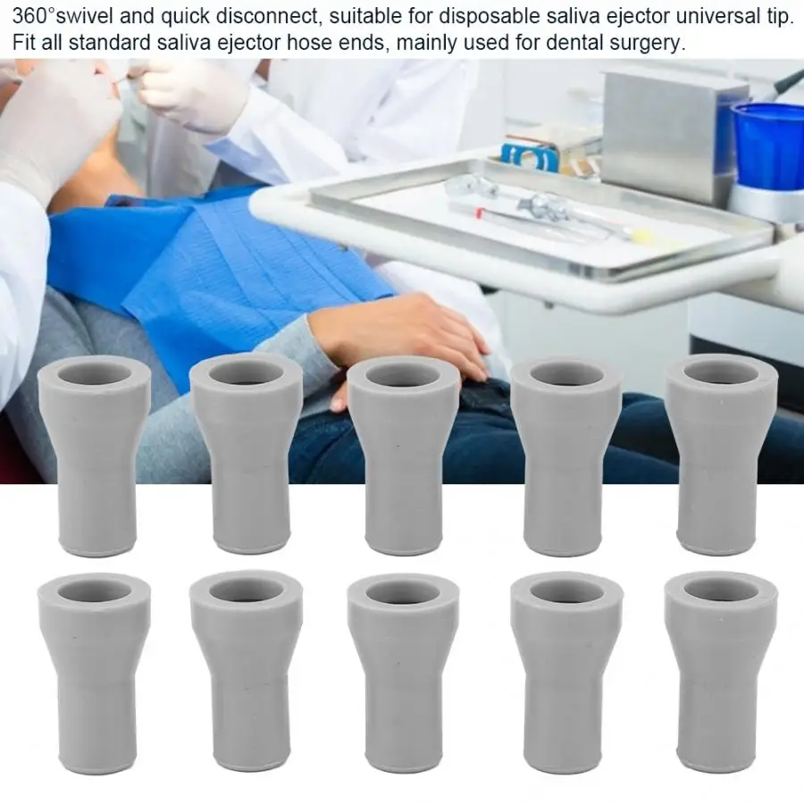 10 шт. слюна всасывающая трубка Адаптеры наконечник эжектор наконечники