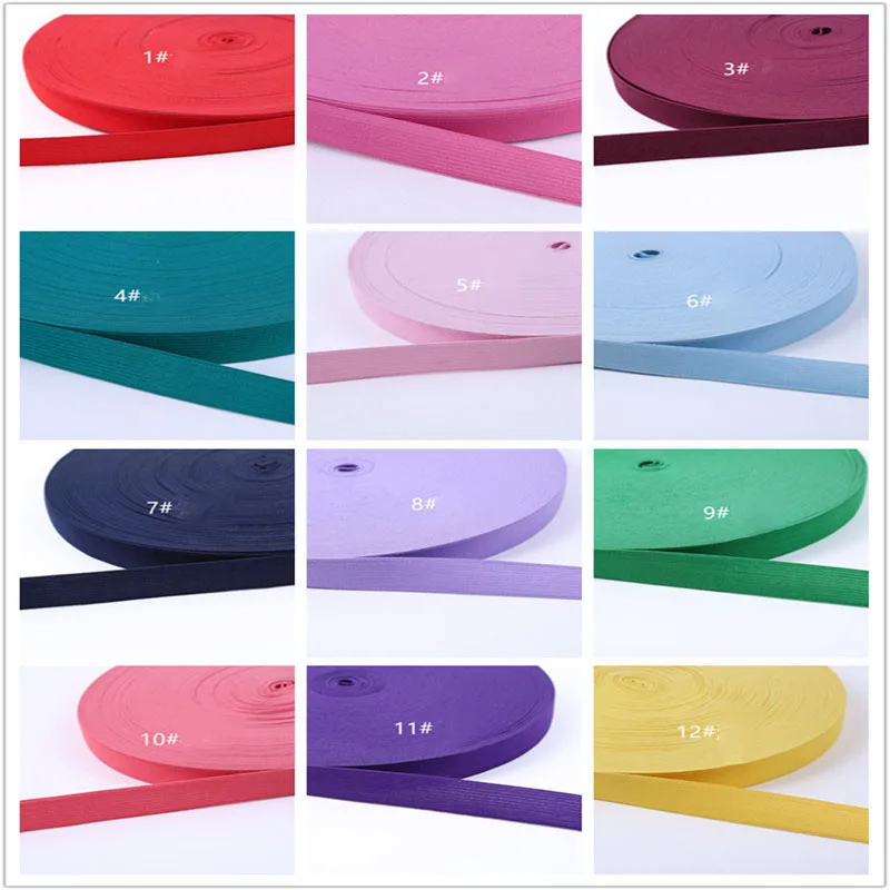 Цветные эластичные ленты 20 мм канатная Резиновая лента 2 см из спандекса для