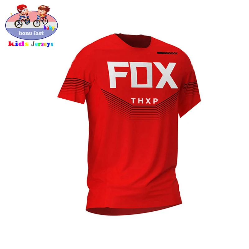 

2021Kids Cross Country ATV Racing T-Shirt AM RF Bike Fox Downhill Shirt Motorcycle Cross Country MTB DH MX Ropa Boys THXP