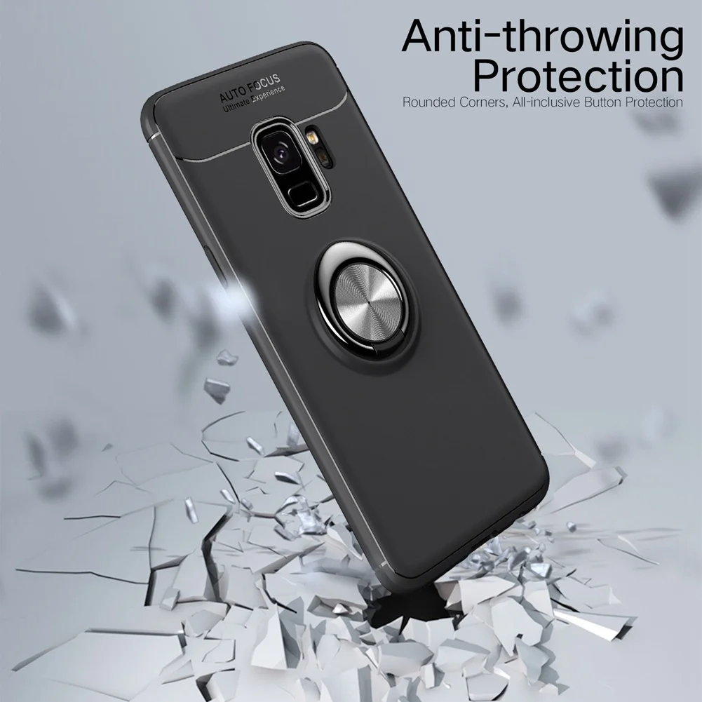 UPaitou Ring Case for Samsung Galaxy S10 5G E Lite S9 S8 Plus S7 Edge Note 9 8 J3 J5 J7 Pro 2017 J2 Prime Soft TPU Cover |