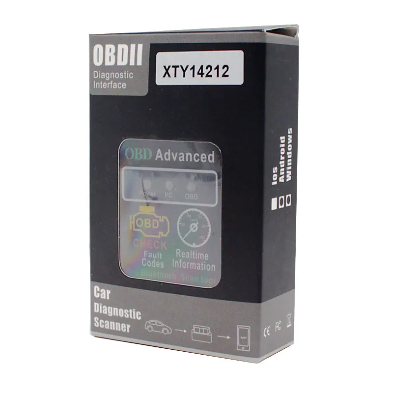Лучший ELM327 Bluetooth V1.5/V2.1 OBD2 CAN BUS проверка двигателя HHOBD ELM 327 OBDII OBD 2 Автомобильный