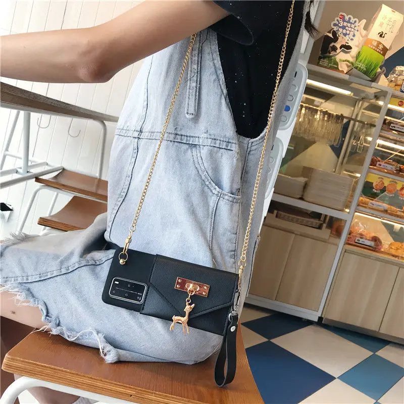 

Elk coin purse Apple 11pro mobile phone shell xs max messenger iphone7/8plus lanyard xr soft 6s female