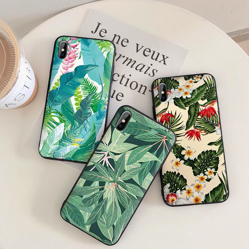 Matte Silicone Soft TPU Cover case for Huawei P8 lite 2017 P9 P10 P20 Lite Pro mini 10 20 p20pro 2019 cases leaf retro | Мобильные