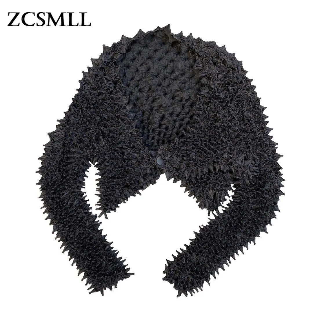 

ZCSMLL 2021 осенний треугольный трехмерный жакет-кардиган с V-образным вырезом и длинными рукавами