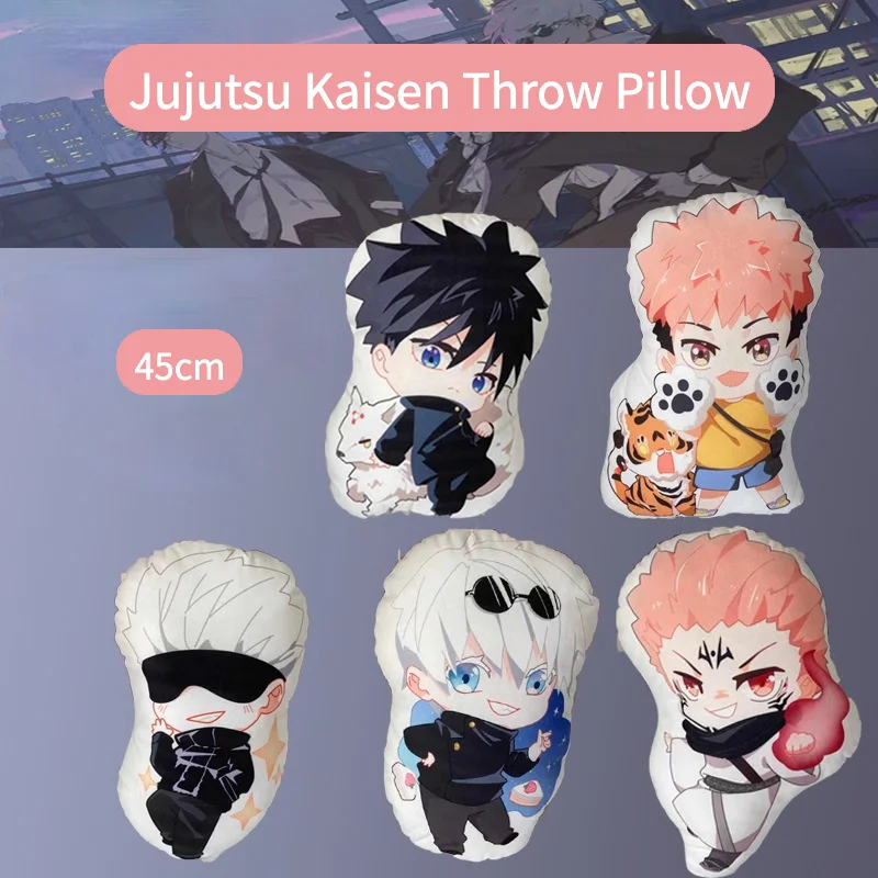 

40cm Jujutsu Kaisen Throw Pillow Plush Cushion Gojo Satoru Knotweed Yohito Anime Human Shape Pillow