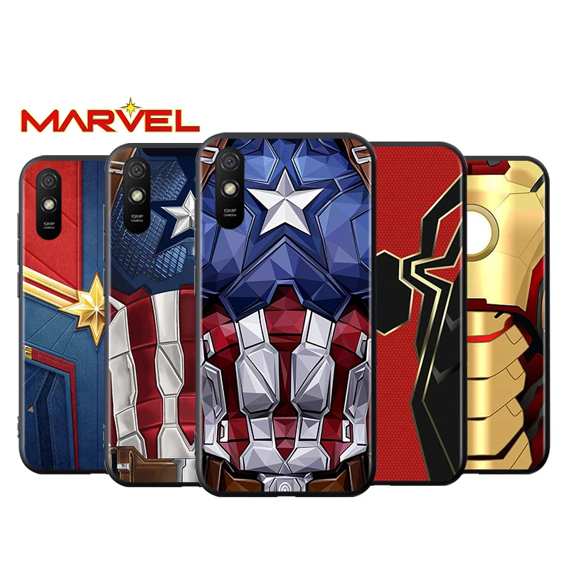 

Avengers Hero Marvel for Xiaomi Redmi 10X Pro 9C 9A 9T 9 GO K40 K30 Ultra K20 8 7 S2 6 5 4X Pro Soft Black Phone Case