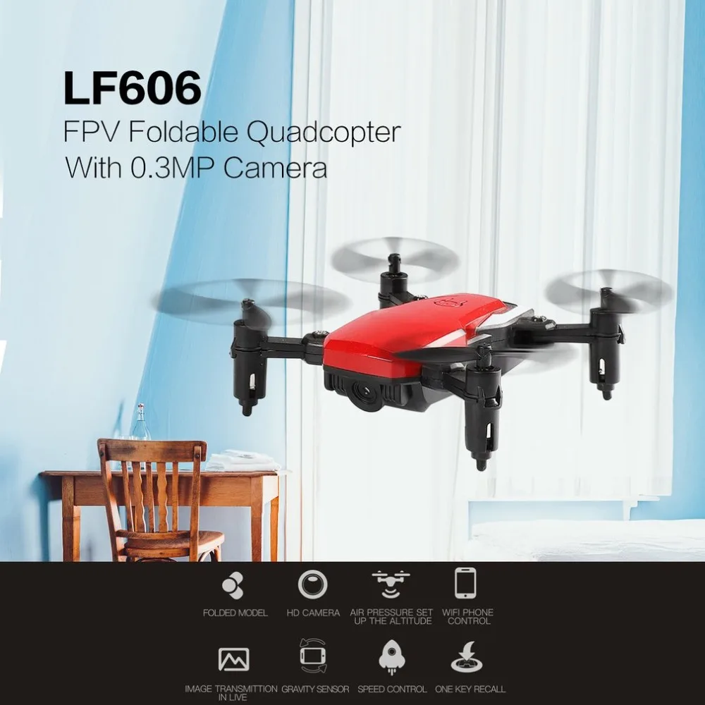 LF606 Квадрокоптер мини-Дрон с камерой 720P FPV Профессиональная HD Складная камера дроны высота удержания детей ChristmsToy