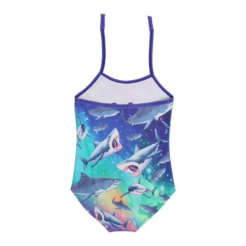

wimsuit Kids girls Swimwear for Children One Pieces Bikini Child Bathing Clothes Shark Print Toddler Baby Swimming Suit summer