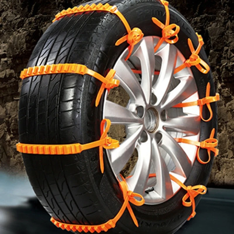 

Good Quality 10pcs/set Automobile Universal Anti-skid Snow Chain Off-road Vehicle Tire Snow Chains Emergency Non-slip Cable Ties