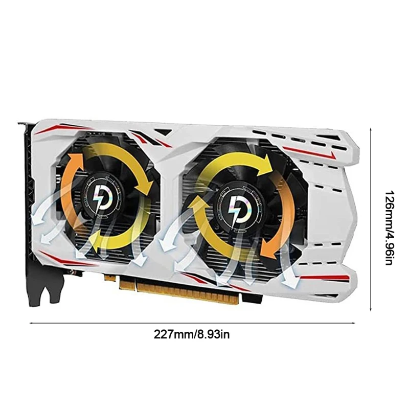 

Computer Graphic Card for NVIDIA GTX 1050Ti 4GB GDDR5 128 Bit PCIE 3.0 HDMI-Compatible DVI DP Interface W/ 2 Cooling Fan