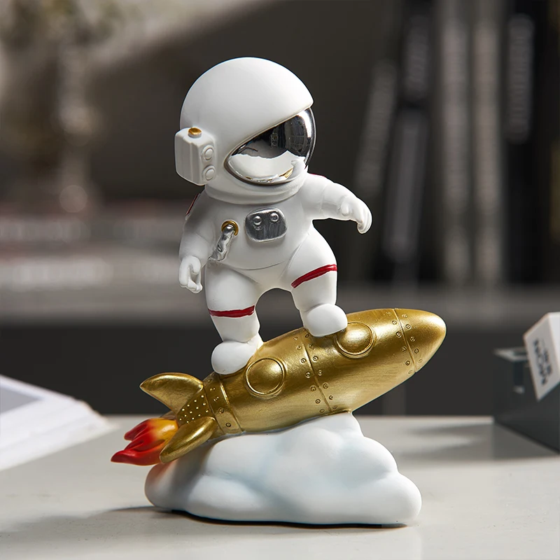 

Astronaut Statue Resin Creative Small Decoration Office Desktop Boy Room Desk Decoration Accessories Gifts