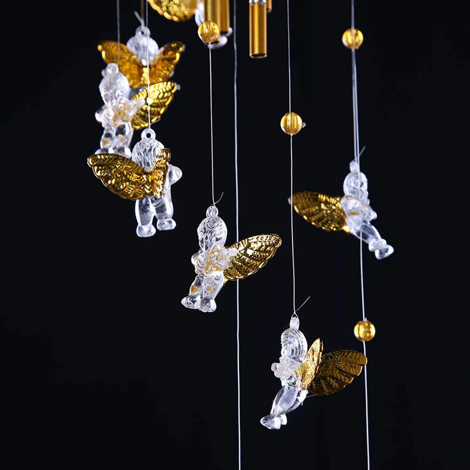 

Wind Chimes Angel Hanging Ornaments Decorative Pendants Home Decorations for Living Room Bedroom Golden/Silver