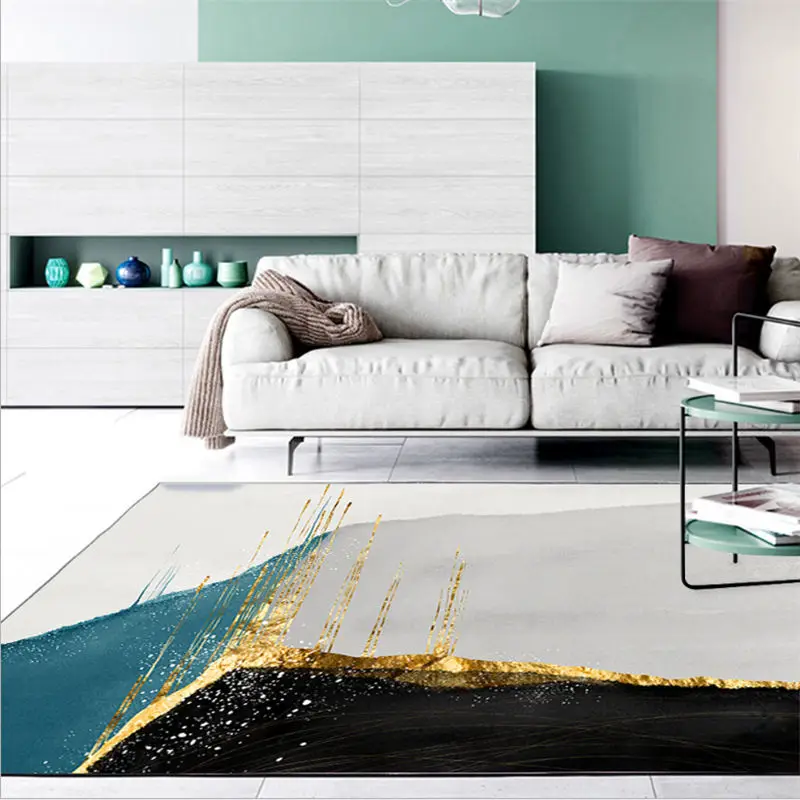 Bubble Kiss скандинавский стиль абстрактный пейзаж золотая линия узор ковер домашний